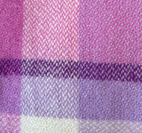 Purples, Pink and White Tartan Wool Vest