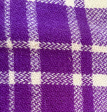 Bright Purple and White Tartan Wool Vest