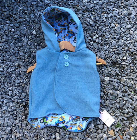 Size 3 Blue with blue tractors