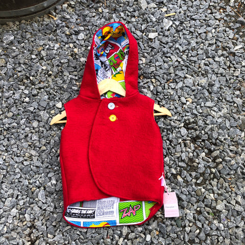 Size 3 Red with superhero animals