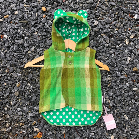 Size 0 Greens tartan with green spotty and teddy ears