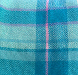Teals and Pink Tartan Wool Vest