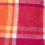 Fine Pink, Orange and White Tartan Wool Vest