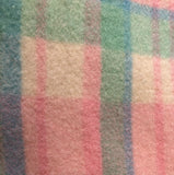 Pinks, Mint Green and Cream Tartan Wool Vest