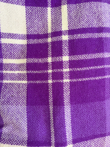 Bright Purple Tartan Wool Vest
