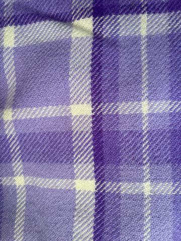 Purples and White Tartan Wool Vest