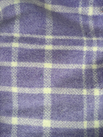 Light Purple and White Tartan Wool Vest
