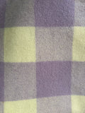 Pale Purple and White Checked Wool Vest