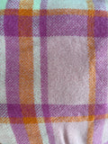 Orange, Pink and White Tartan Wool Vest