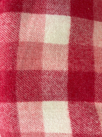 Reds and White Checked Wool Vest