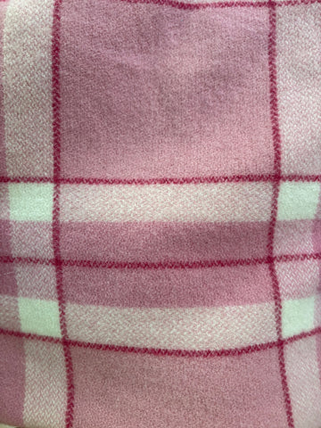 Pinks and White Tartan Wool Vest