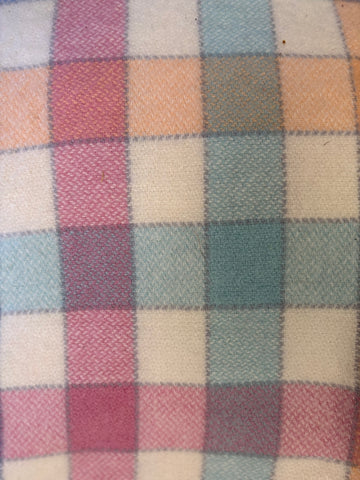Small Pastel and Cream Checked Wool Vest