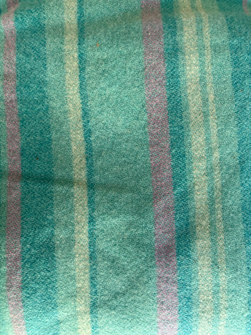 Teal and Pink Striped Wool Vest