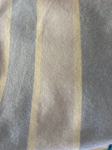 Blues and White Striped Wool Vest