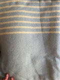 Light Blue and Cream Striped Wool Vest