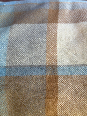 Blues, Browns and Creams Tartan Wool Vest