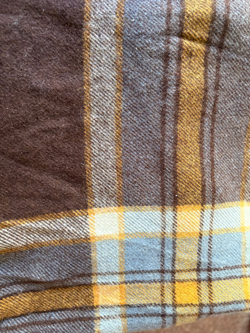 Browns, Blues and Yellow Tartan Wool Vest