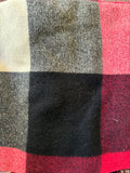 Red, Black and White Checked Wool Vest