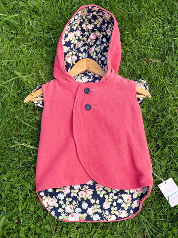 Size 4 Watermelon with navy floral and frills