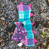 Teal, Magenta and White Tartan Wool Vest