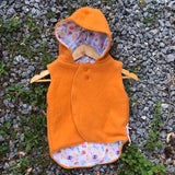 Mandarin orange wool vest