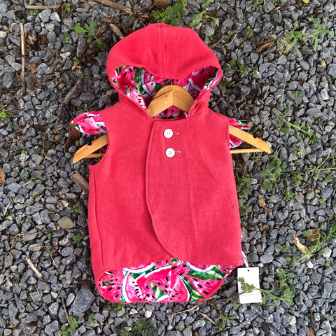 Watermelon Pink Wool Vest