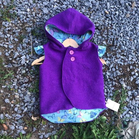 Size 4 Purple with teal butterflies and frills