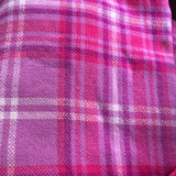 Purples, pinks and white tartan wool vest
