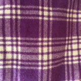 Purple and white tartan wool vest