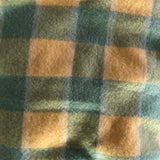 Green and yellow checked wool vest
