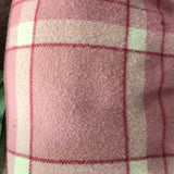 Pinks and white tartan wool vest