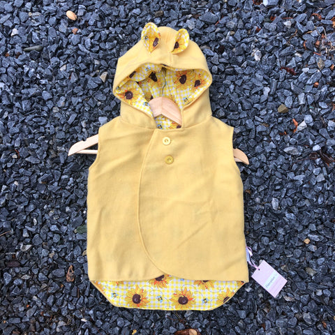 Size 4 Yellow with sunflowers and teddy ears