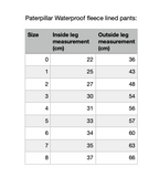 Waterproof fleece-lined pants
